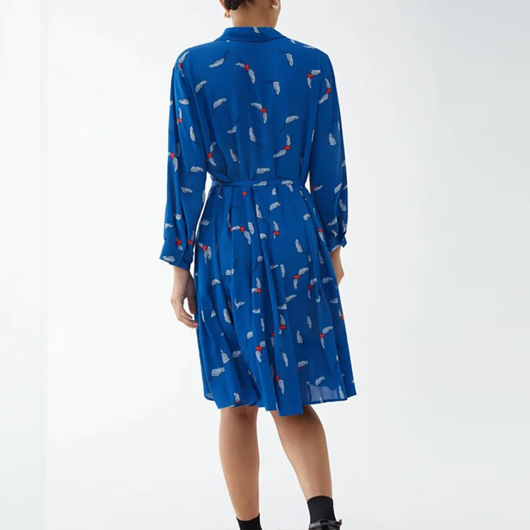 I BLUES SS24 Long Sleeved Dresses Women's Blue-3