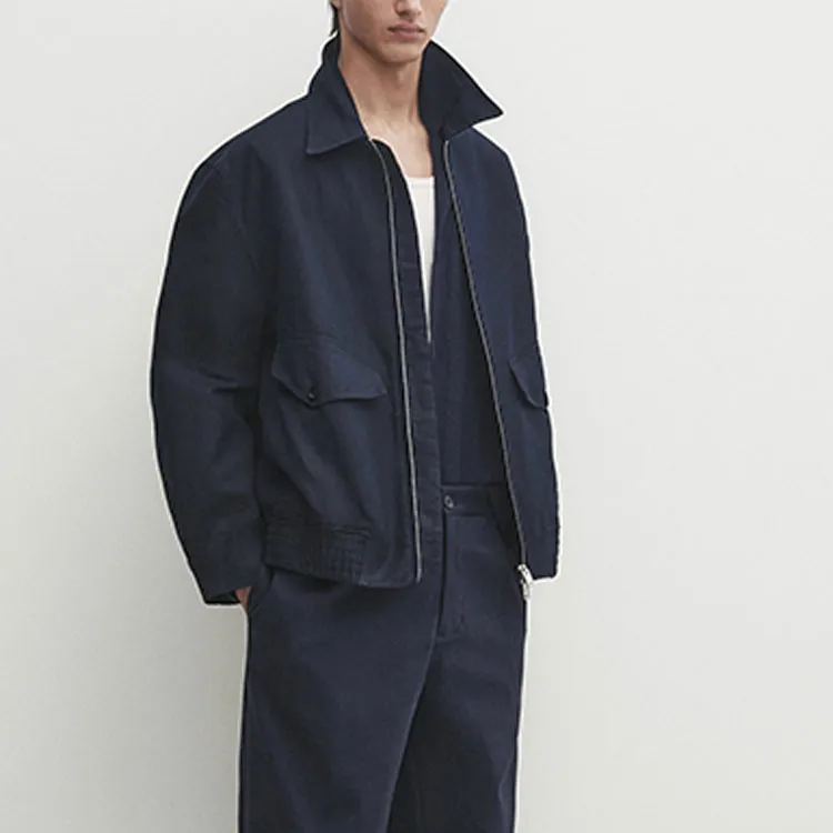Massimo Dutti Jackets Coats Men's Navy Blue-2