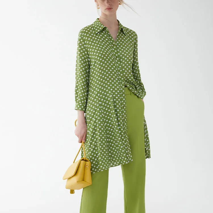 I BLUES SS24 Long Sleeved Dresses Women's Green-2