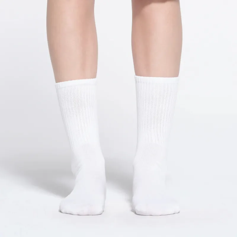 SKIMS SPORT CREW SOCK Mid-Calf Socks Women's 1 Pack SNOW/Snow-2