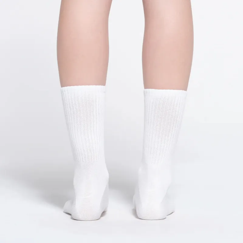 SKIMS SPORT CREW SOCK Mid-Calf Socks Women's 1 Pack SNOW/Snow-1