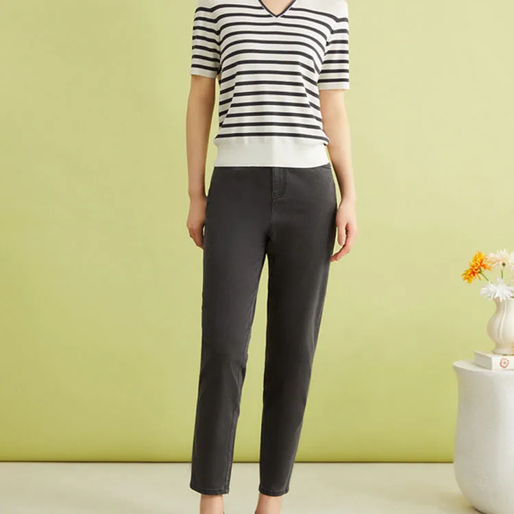 Yiner Jeans Women's Matte Gunmetal-1