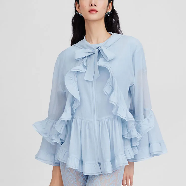 Susan Fang X Victoria's Secret SUSAN FANG Co branded Model Jackets Women's Pure Love Blue-2
