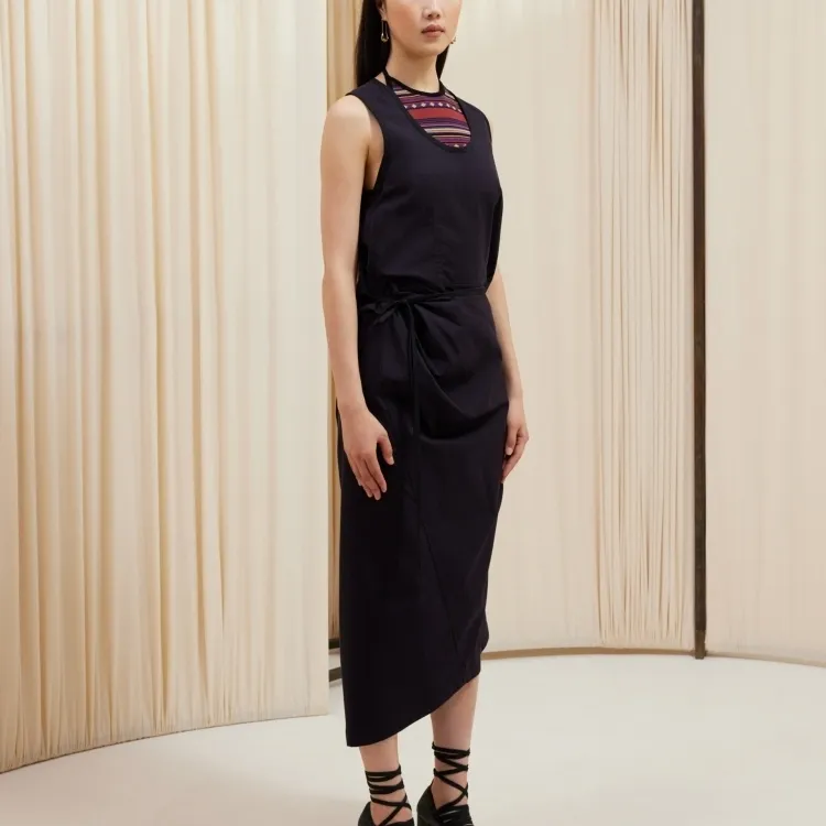 Lemaire Sleeveless Cotton Wrap Dress-1