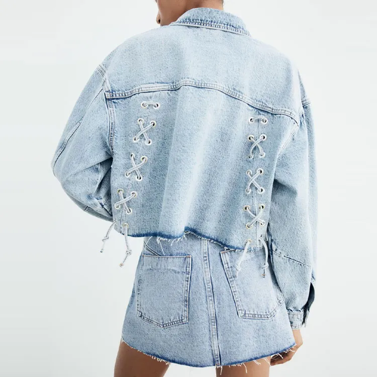 ZARA Denim Jacket Women's Medium Blue-3
