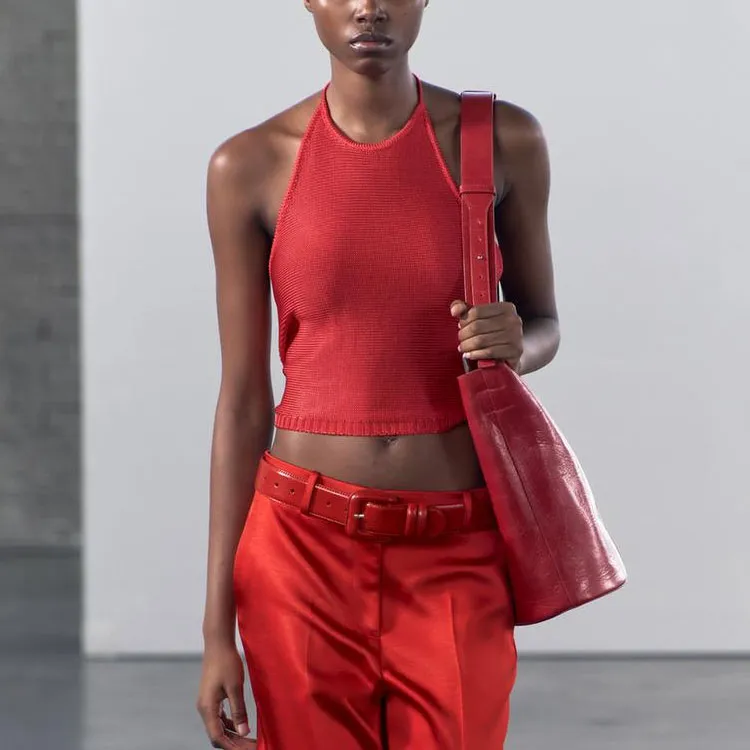 ZARA Camisoles Women's Red-2