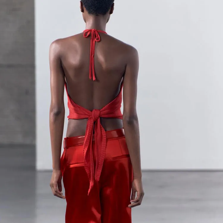ZARA Camisoles Women's Red-4