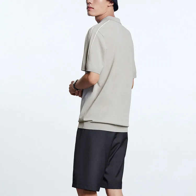 PEACEBIRD MEN Polo Shirt Men's Khaki Gray-1