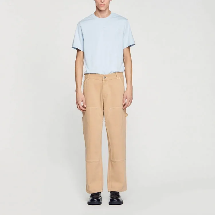 Sandro Contrast-stitch Straight-leg Jeans-1