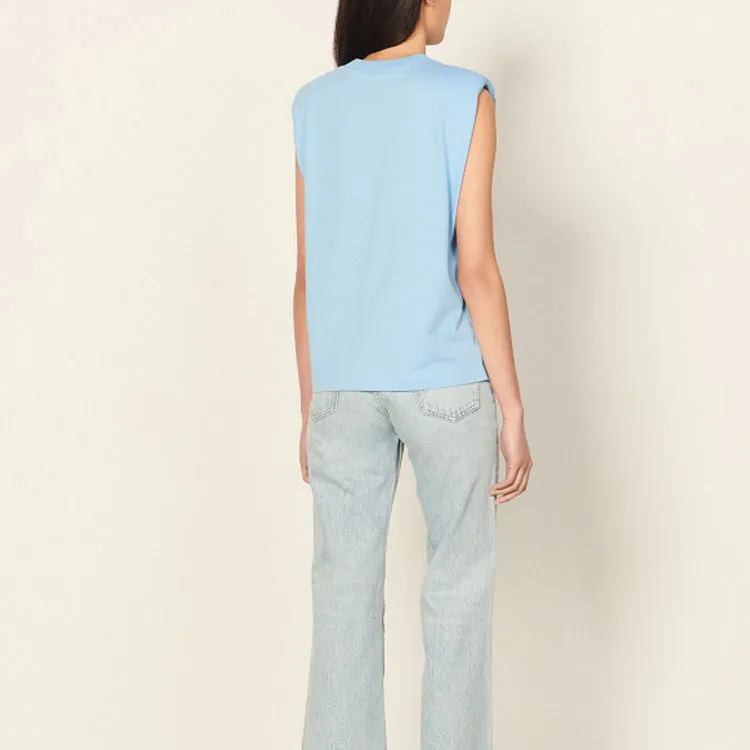 Sandro T-Shirt Women's Sky Blue-1