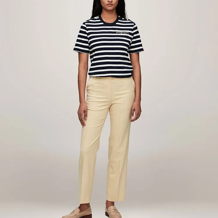 Tommy Hilfiger IM AF CORE SLIM STRAIGHT PANT Casual Pants Women's Beige-2