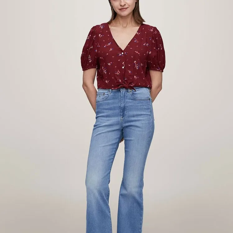 Tommy Hilfiger TJW BALLOON SLEEVE FLORAL BLOU Shirt Women's Red-4