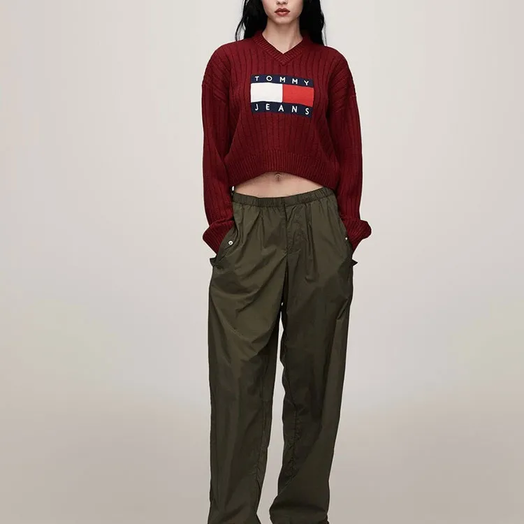 Tommy Hilfiger TJW VNCK CENTER FLAG SWEATER E Knitwear Women's Red-2