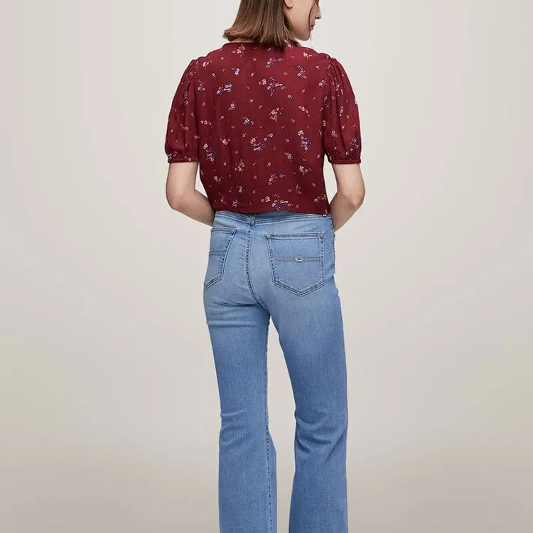 Tommy Hilfiger TJW BALLOON SLEEVE FLORAL BLOU Shirt Women's Red-3
