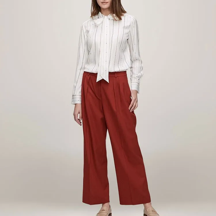Tommy Hilfiger IM AF CORE RELAXED STR PANT Casual Pants Women's Red-2