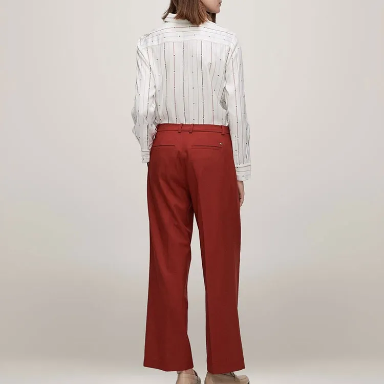 Tommy Hilfiger IM AF CORE RELAXED STR PANT Casual Pants Women's Red-3