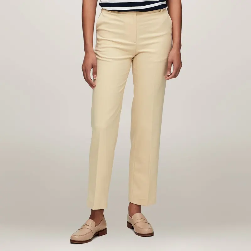 Tommy Hilfiger IM AF CORE SLIM STRAIGHT PANT Casual Pants Women's Beige-4