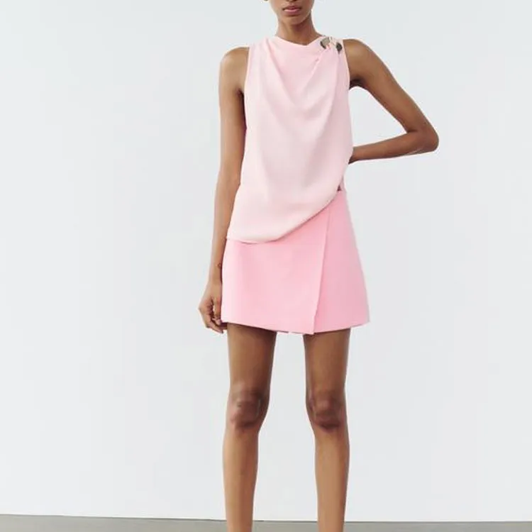 ZARA Casual Shorts Women's Pink-2