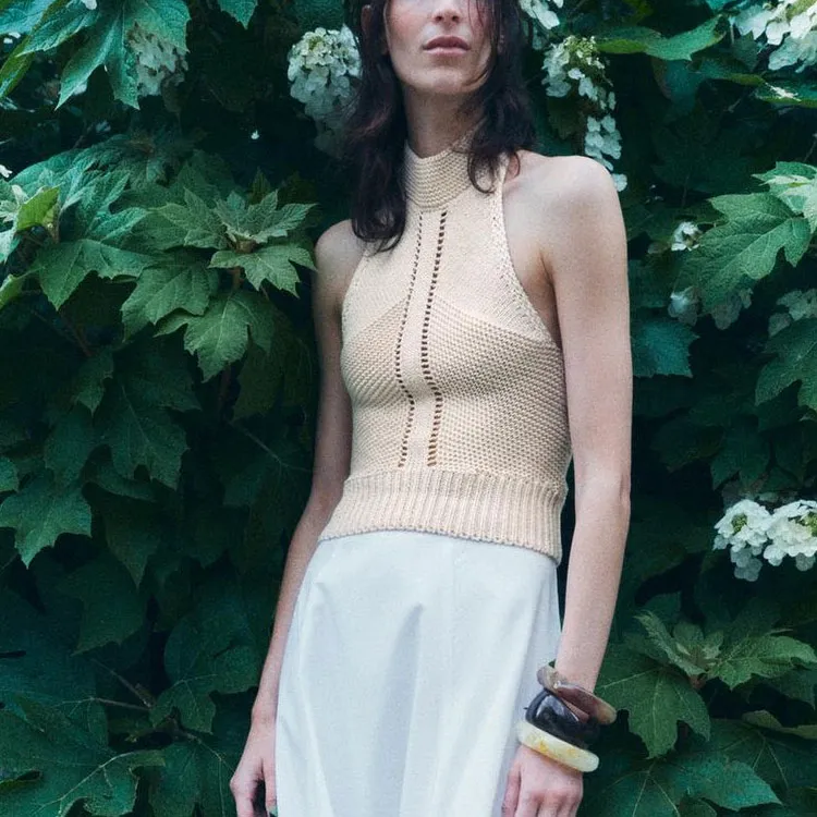 ZARA Tank Top Women's Light Beige-2