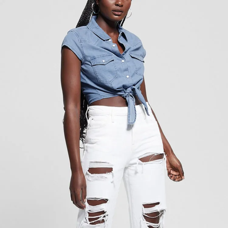 GUESS Shirts Women's Blue-1