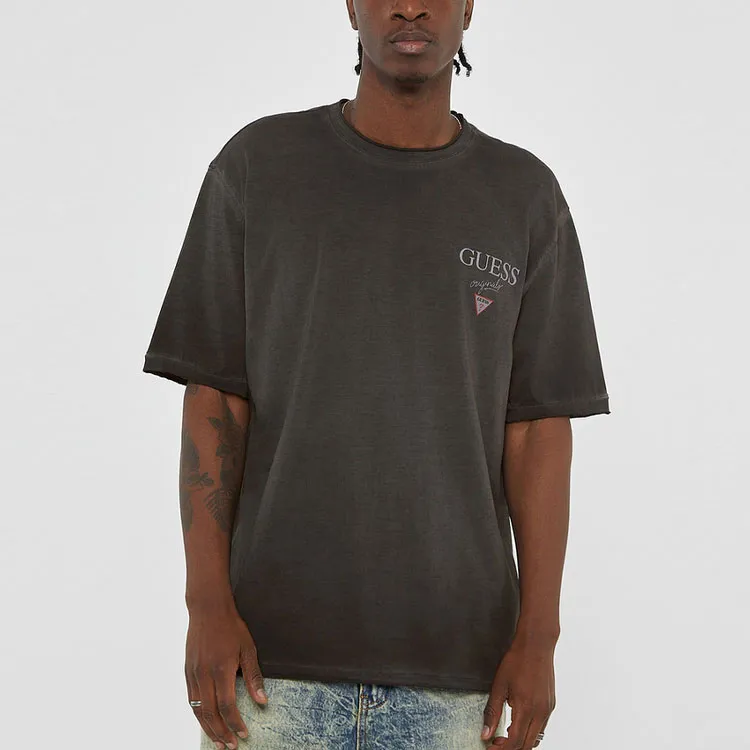GUESS T-Shirts Men Brown-1
