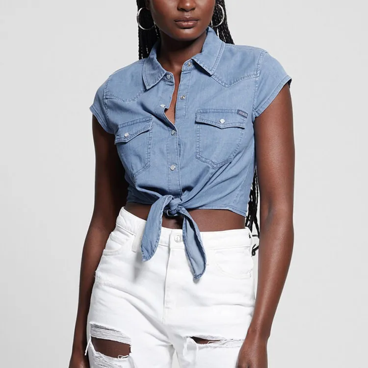 GUESS Shirts Women's Blue-3