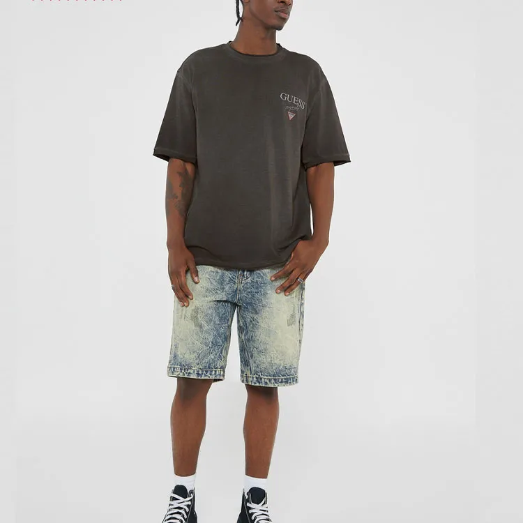 GUESS T-Shirts Men Brown-3
