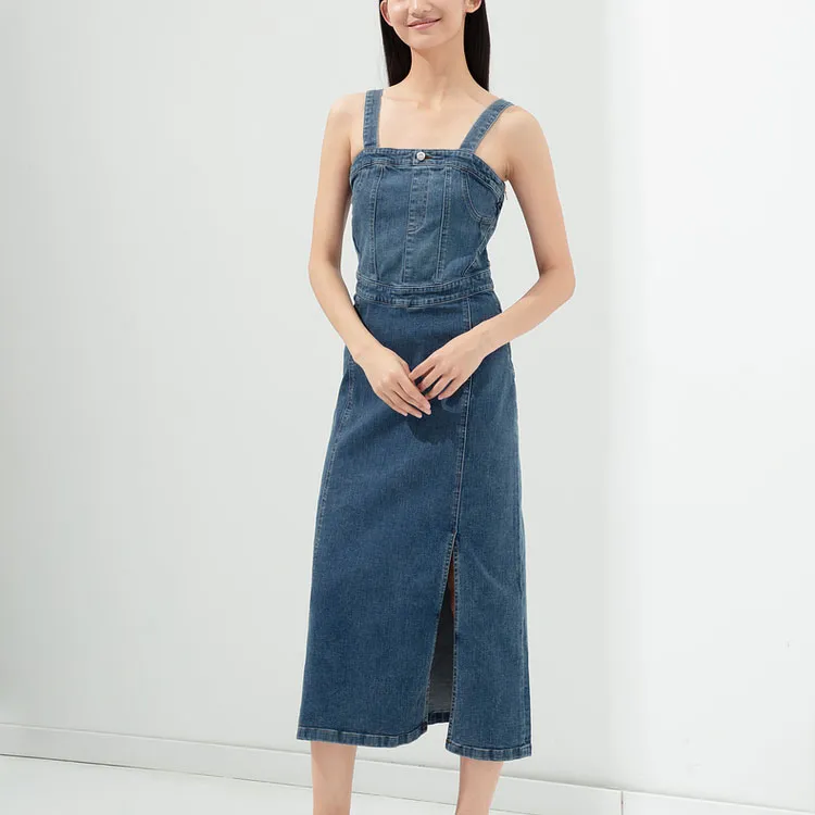 GUESS Slip Dresses Women's Blue-1