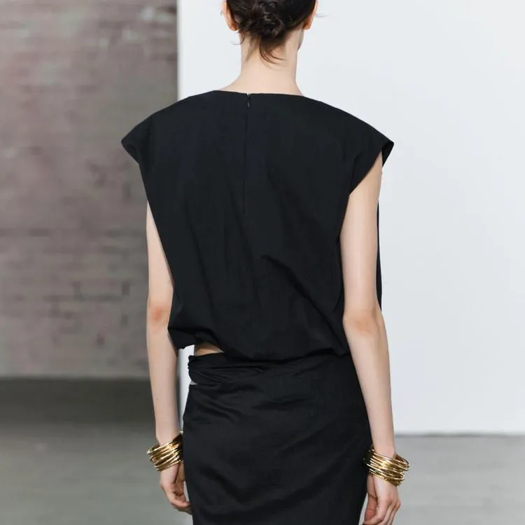 ZARA ZW Series T Shirt Women's Black-3