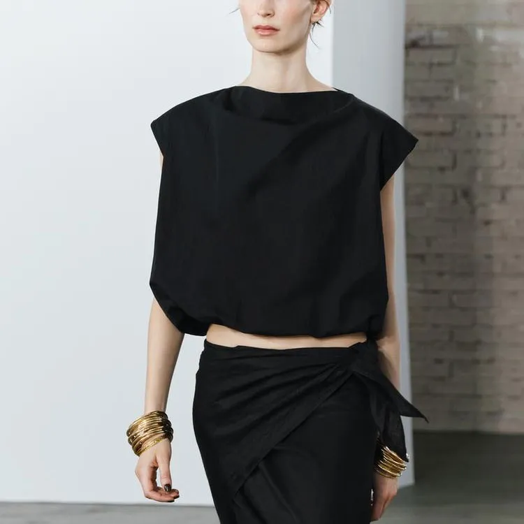 ZARA ZW Series T Shirt Women's Black-2