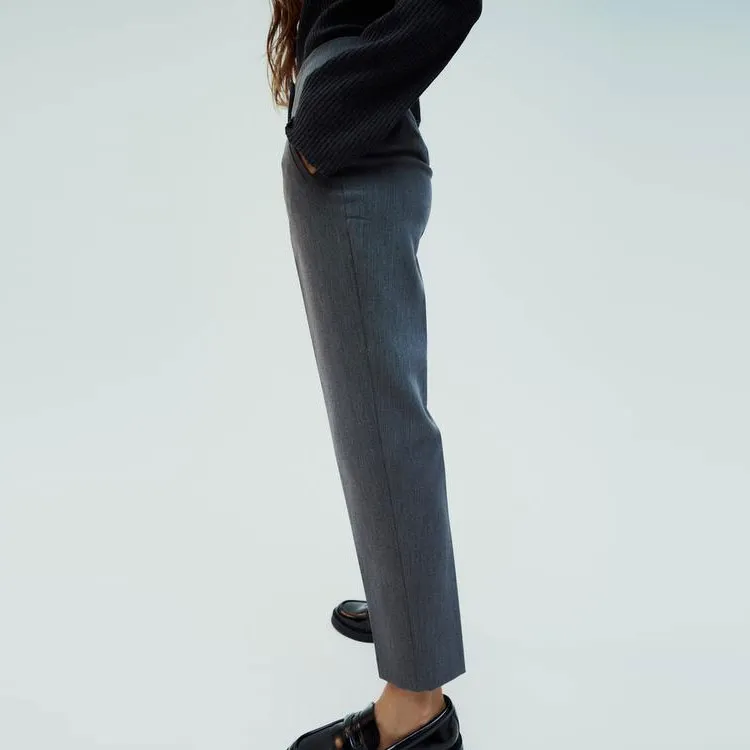 ZARA Suit Trousers Women's Gray-4