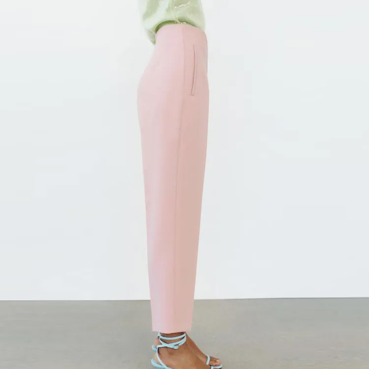 ZARA Suit Trousers Women's Pink-4