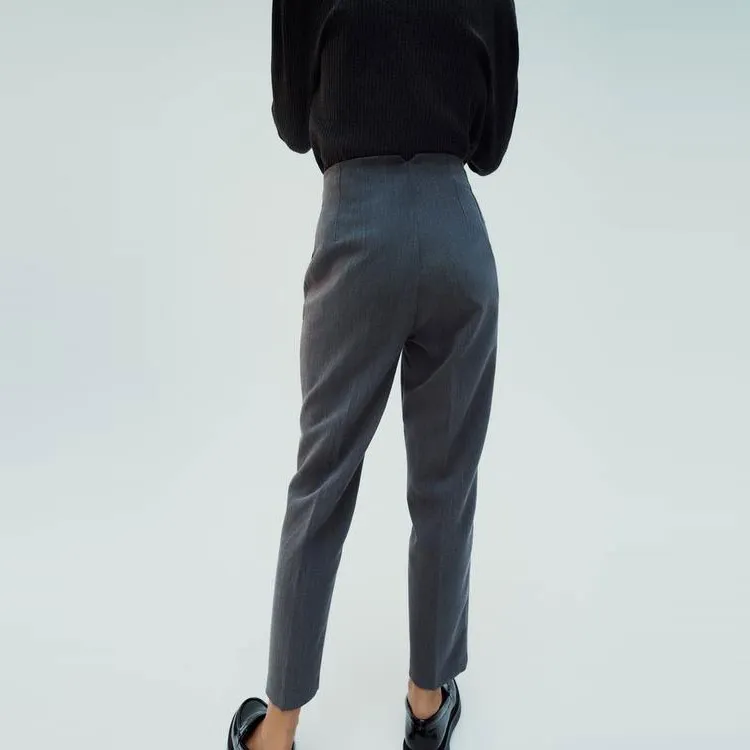ZARA Suit Trousers Women's Gray-3