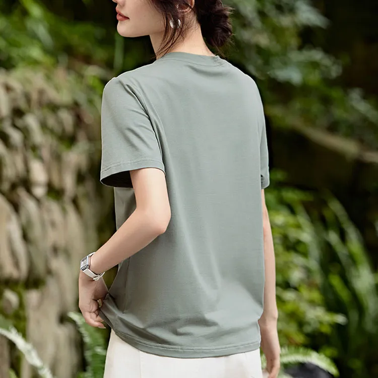 XWI T Shirts Women's Light Green-2