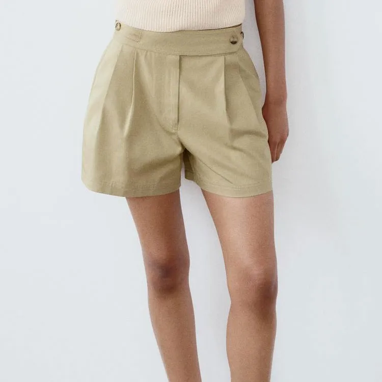 ZARA Casual Shorts Women's Medium Camel-2