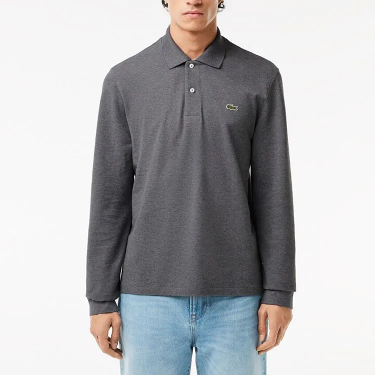LACOSTE Polo Shirt Men's Medium Gray-1