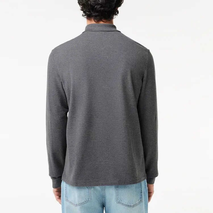 LACOSTE Polo Shirt Men's Medium Gray-2