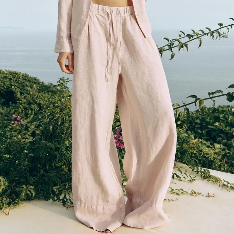 ZARA ZW Series Casual Pants Women's Pink-2