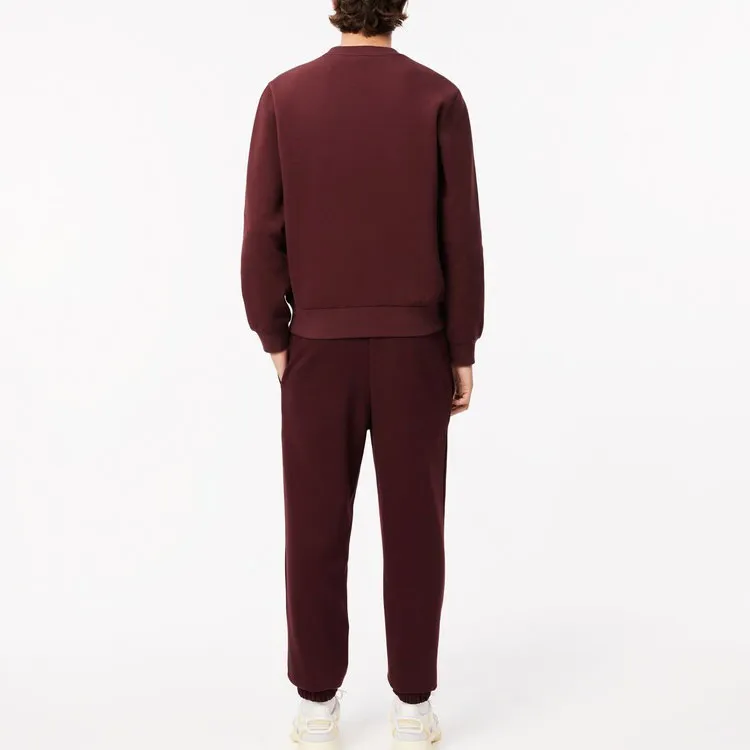 LACOSTE Knitted Sports Pants Men's Bordeaux Red-1