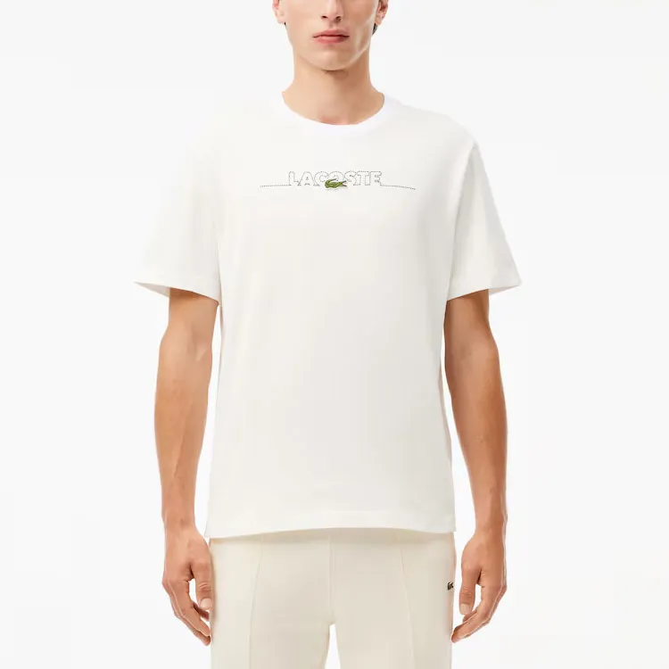 LACOSTE Logo embroidered T shirt-1