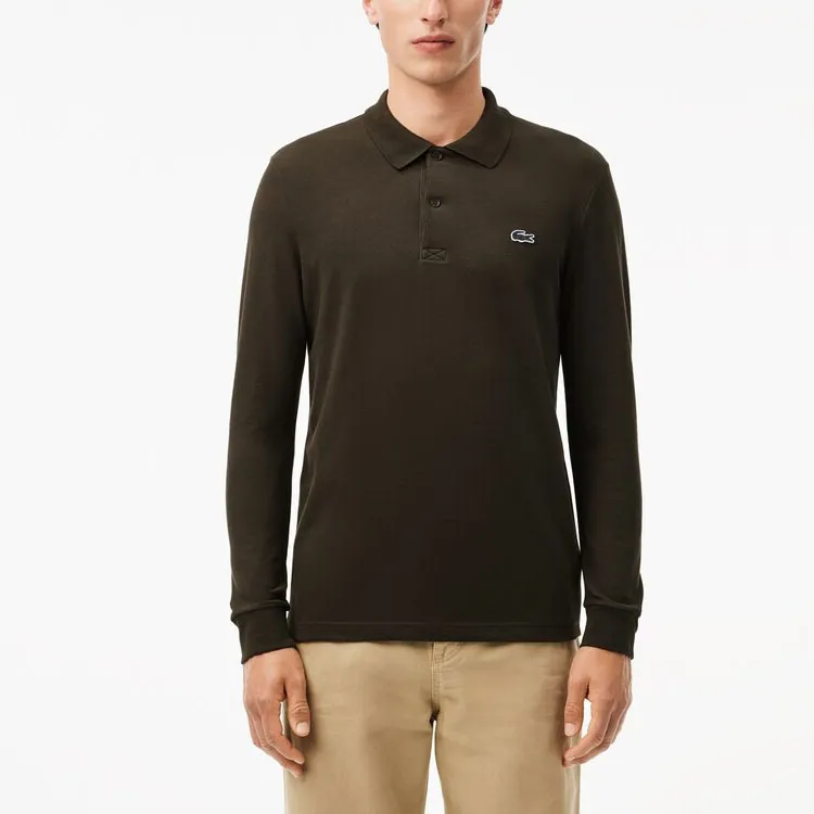 LACOSTE Polo Shirt Men's Dark Khaki Green-1