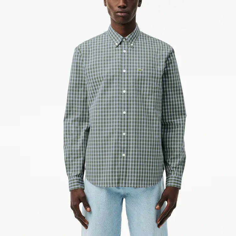 LACOSTE Checked Poplin Shirt-2