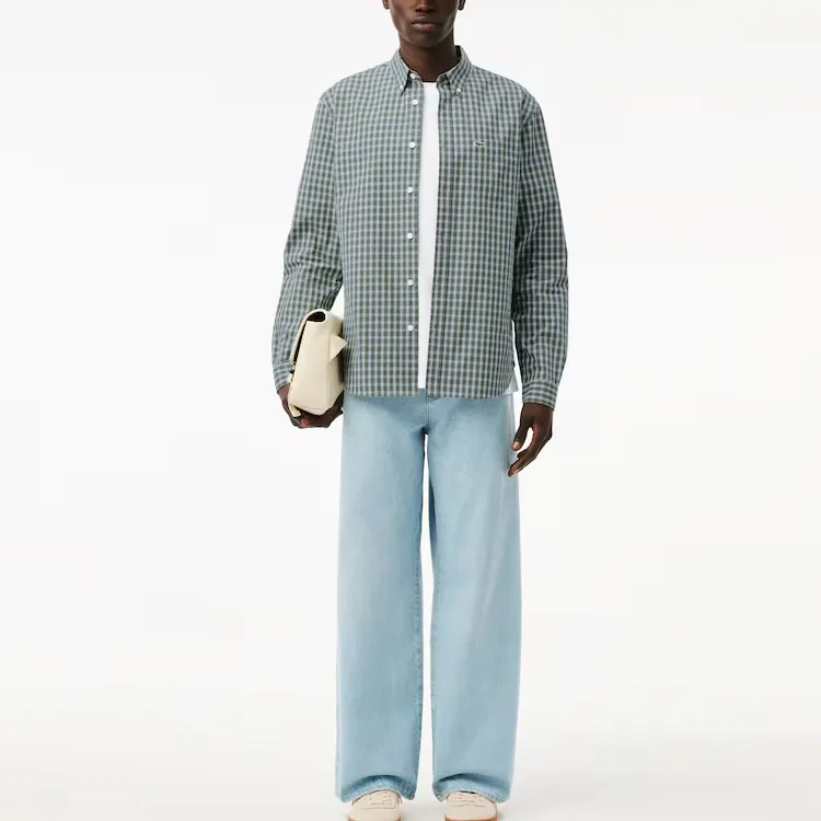 LACOSTE Checked Poplin Shirt-1