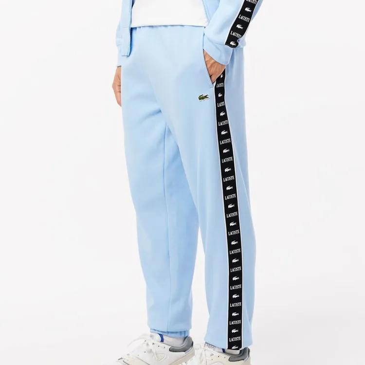LACOSTE Knitted Sports Pants Men's Light Blue-3