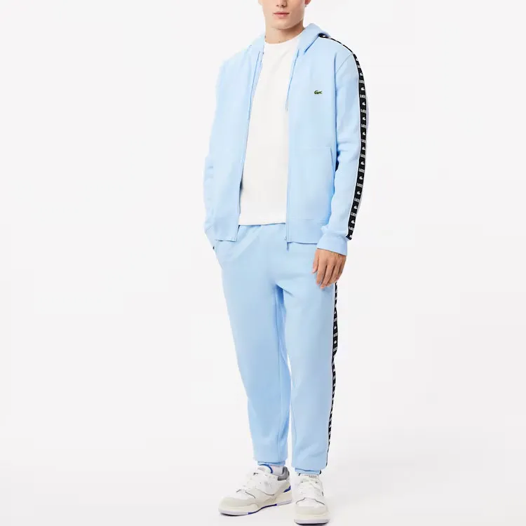LACOSTE Knitted Sports Pants Men's Light Blue-2