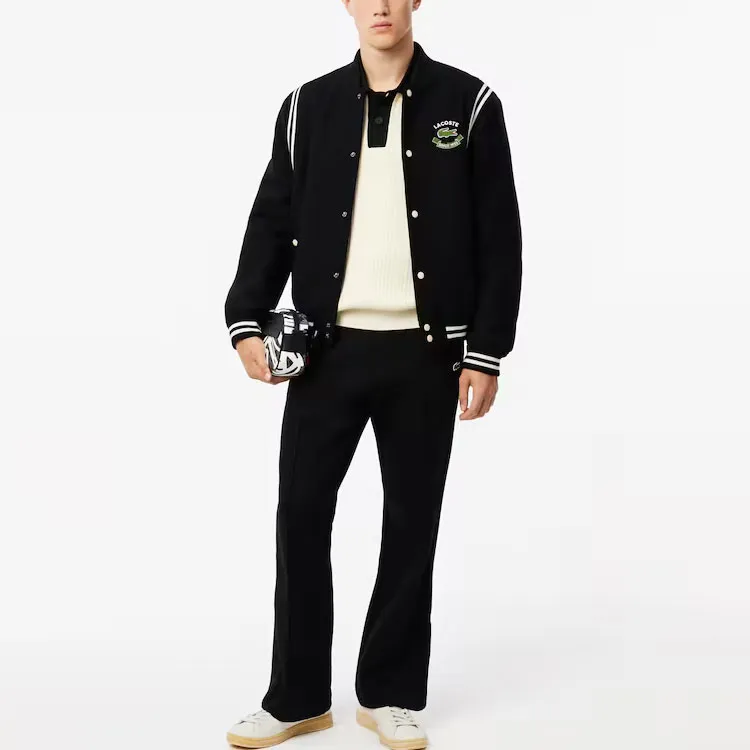 LACOSTE Knitted Sports Pants Men's Black-1