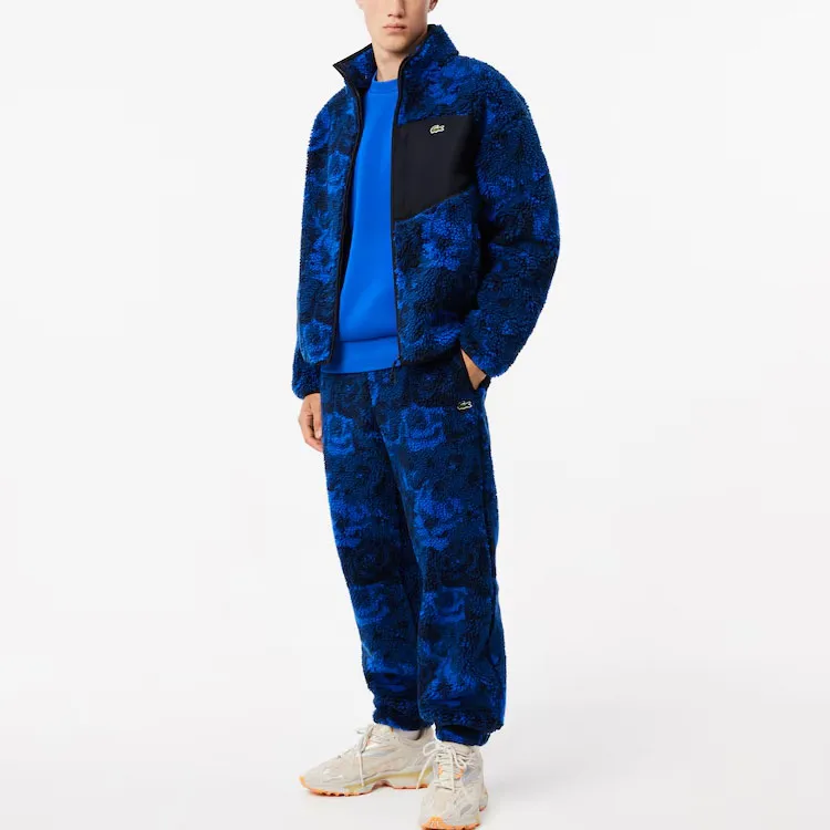 LACOSTE Knitted Sports Pants Men's Blue-3