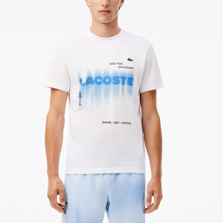 LACOSTE x DANNIER·MEIDEWEIJIEFU,LIANMINGKUAN T Shirt Men's White-1