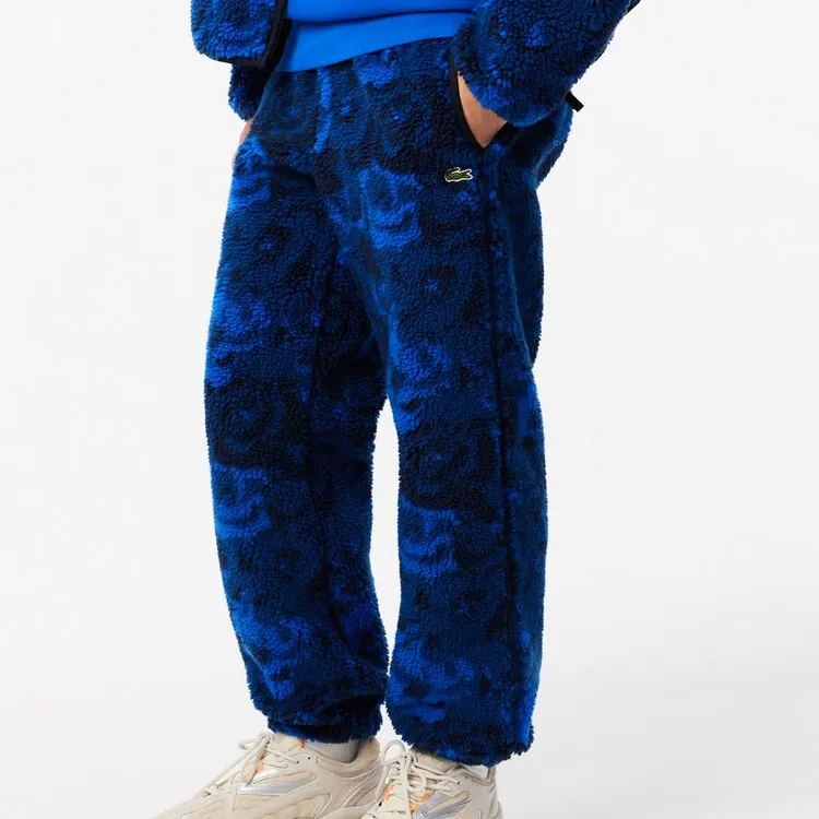 LACOSTE Knitted Sports Pants Men's Blue-4