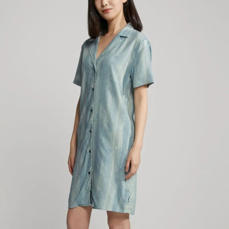 CALVIN KLEIN Nightgown Women's Plaid Blue-2